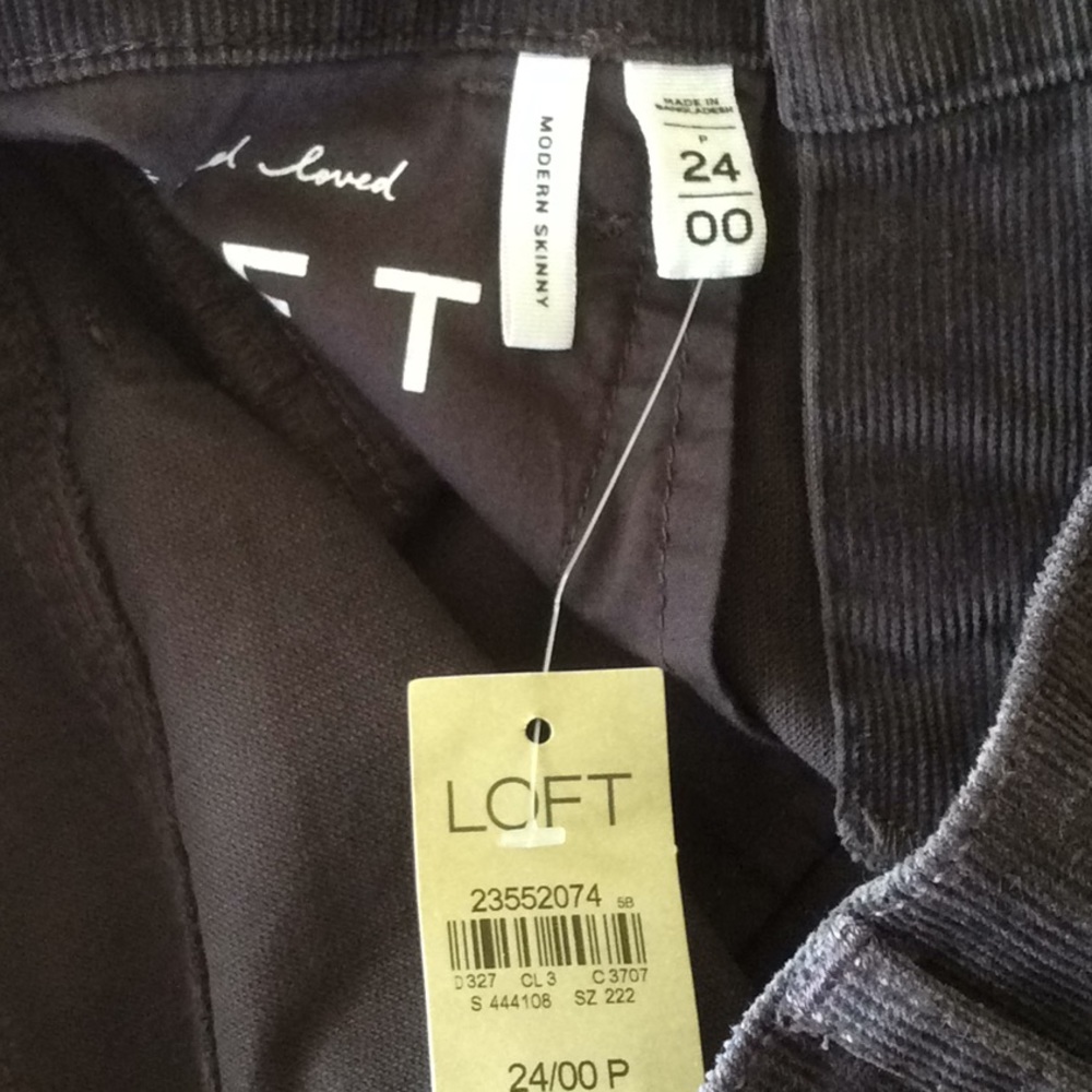 LOFT  00P/24 MODERN SKINNY BRUSHED CORDUROY PANT - Picture 5 of 6